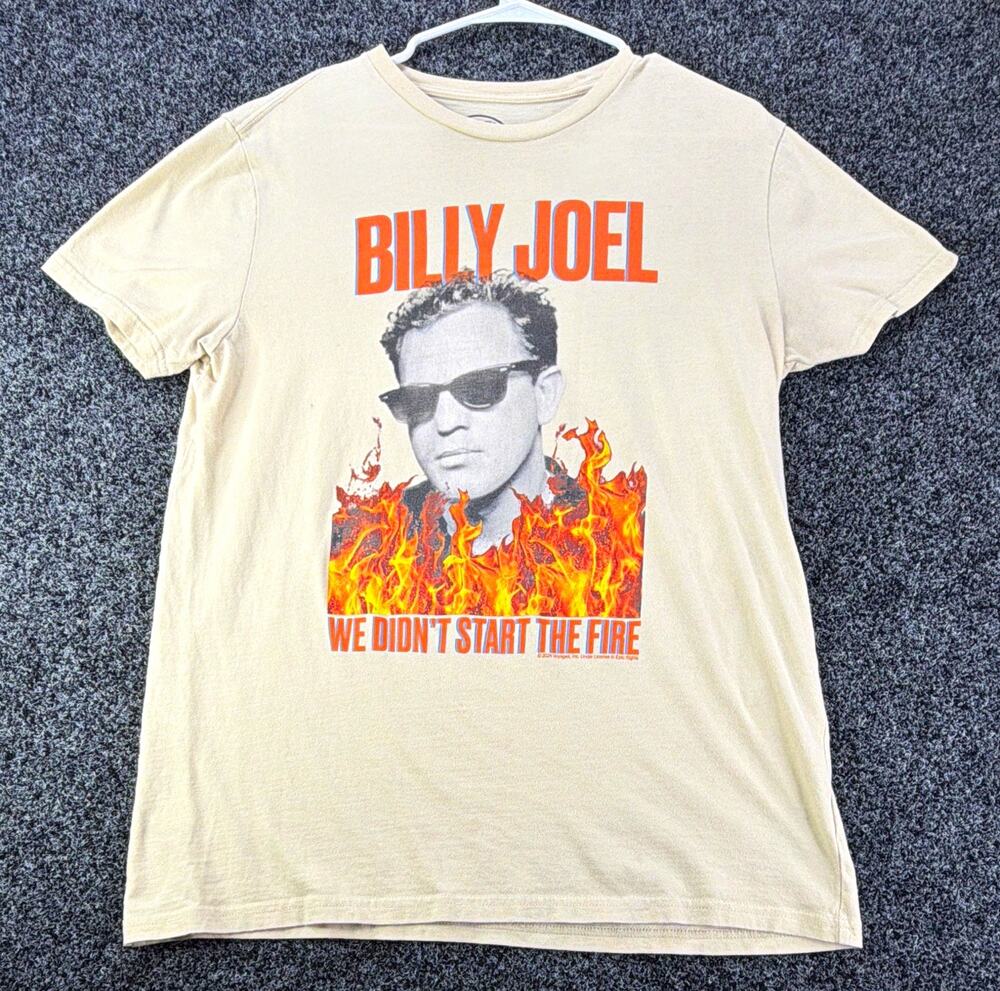 Lee Billy Joel We Didn't Start the Fire Graphic Men's Classic Fit Tee Beige M